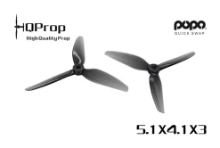 HQProp 5.1X4.2X3 3 Blatt Propeller POPO 4 Stück Poly Carbonate Hellgrau 5 Zoll