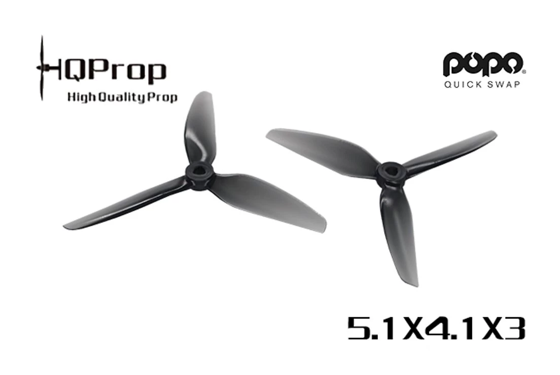 HQProp 5.1X4.2X3 3 Blatt Propeller POPO 4 Stück Poly Carbonate Hellgrau 5 Zoll