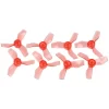 Gemfan 1219 31mm 3 Blatt Propeller 0.8mm Loch Klar Rot 4xCW 4xCCW