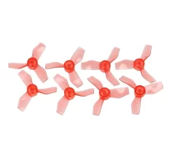 Gemfan 1219 31mm 3 Blatt Propeller 0.8mm Loch Klar Rot 4xCW 4xCCW