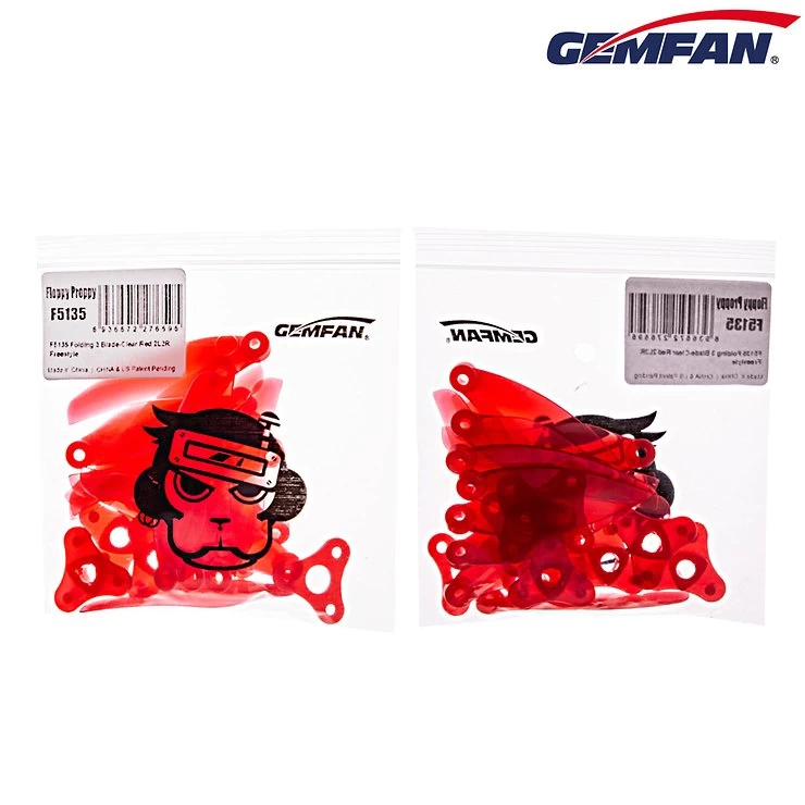 Gemfan Floppy Proppy 5135 Faltbarer FPV Propeller Rot 5 Zoll – Bild 3