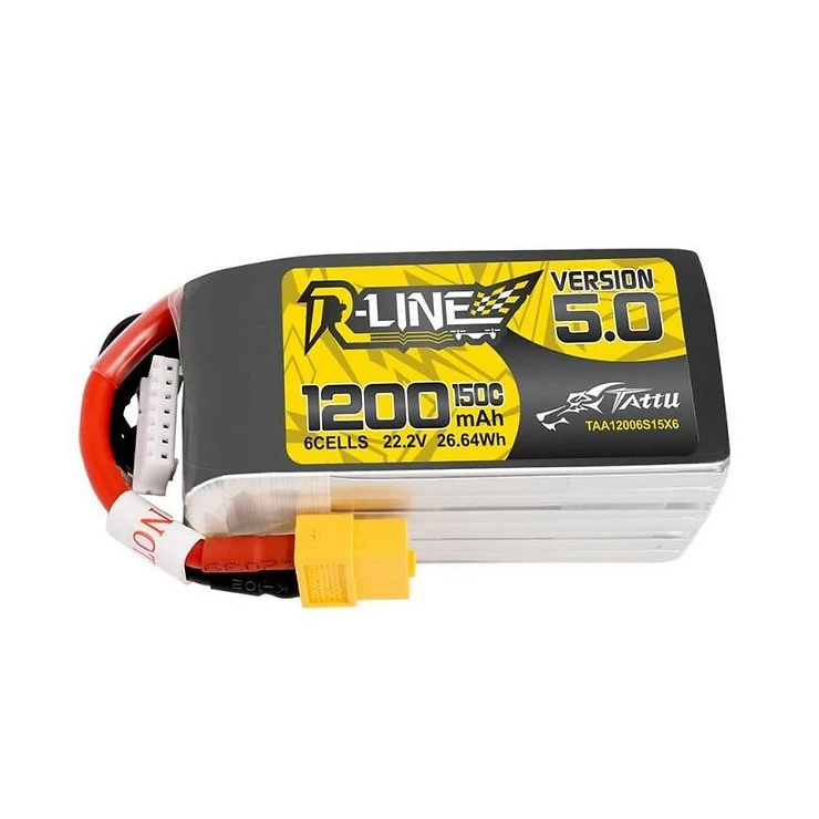 Tattu R-Line V5.0 LiPo Akku 150C XT60 1200mAh 6S