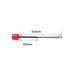 FlyFishRC Dual-Band FPV Antenne 95mm U.FL 5.8GHz Für DJI O3 Rot